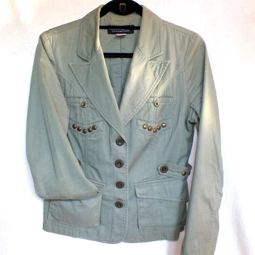 Khaki Jacket with Metal Embellishments
